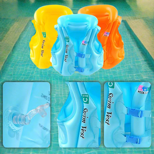 Inflatable Life Vest Baby Swimming Jacket
