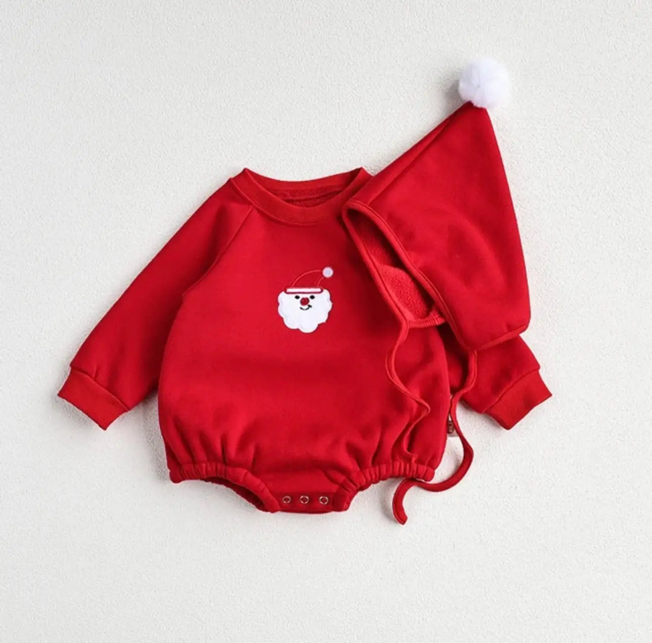 One Piece Embroidery Santa Clause Baby Clothing.