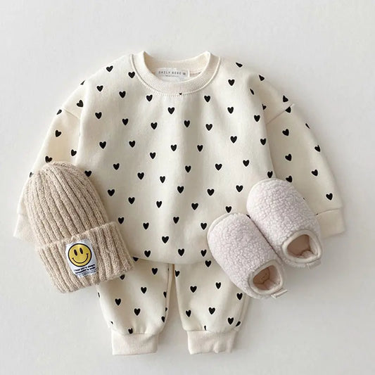 Full Heart Baby Clothing Set.