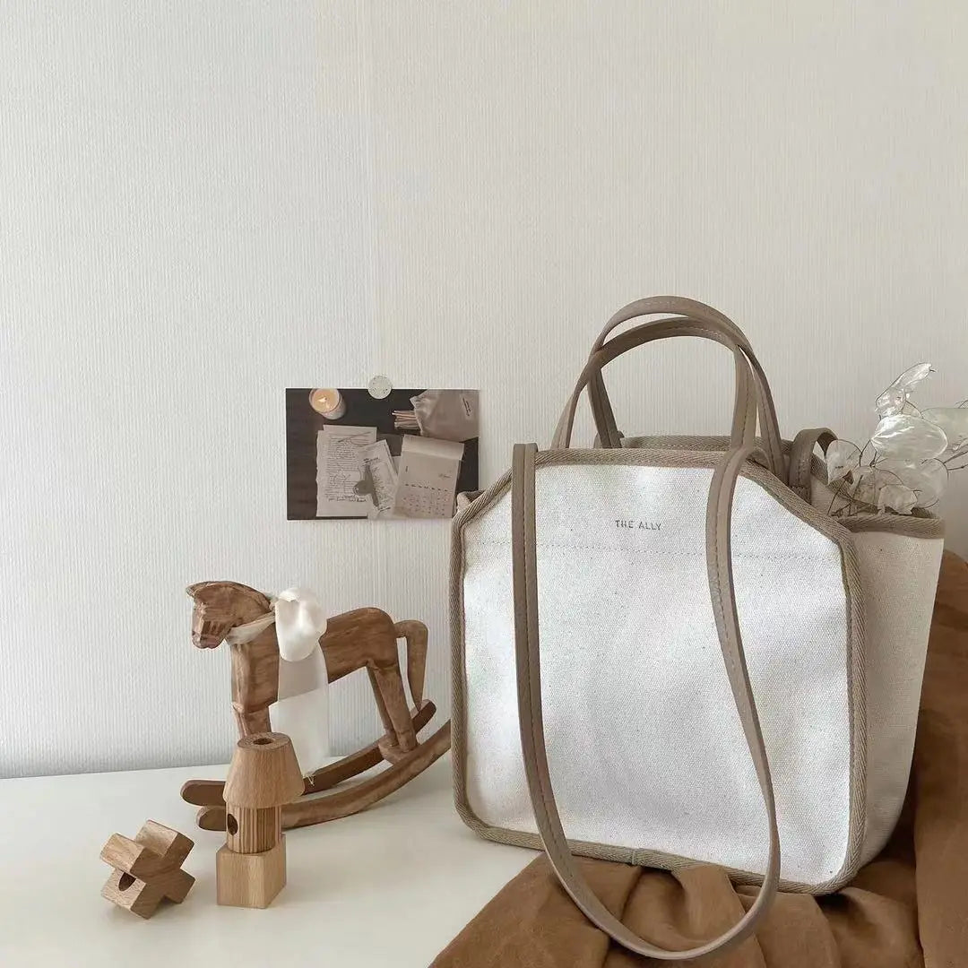 Canvas Shoulder Bag for Newborn Storage & Stroller.