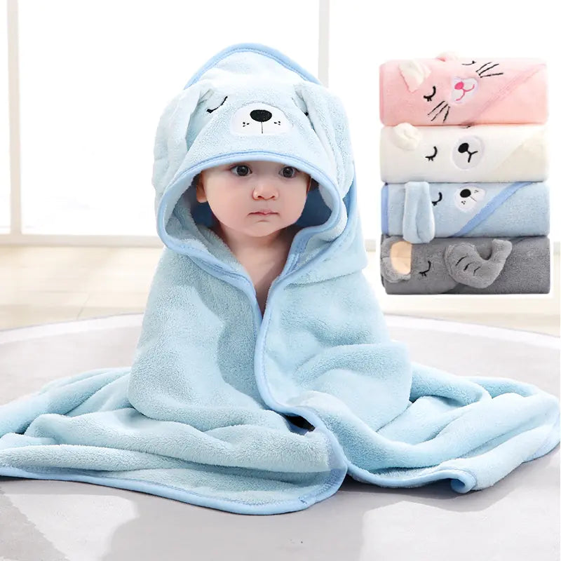 Soft Coral Fleece Newborn Wrap Blanket for Infants.