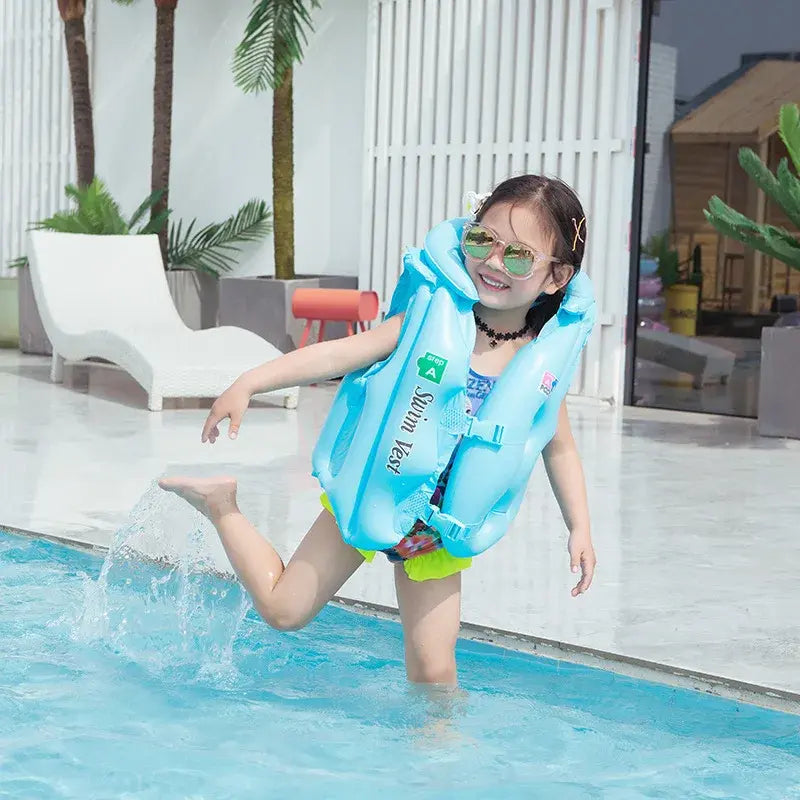 Inflatable Life Vest Baby Swimming Jacket.